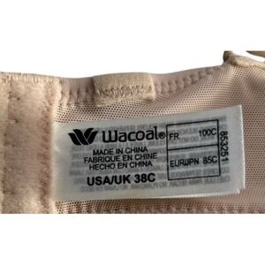 Wacoal Bra 38C‎ Smooth Complexion Contour Underwire Tan 853251 Back Closure